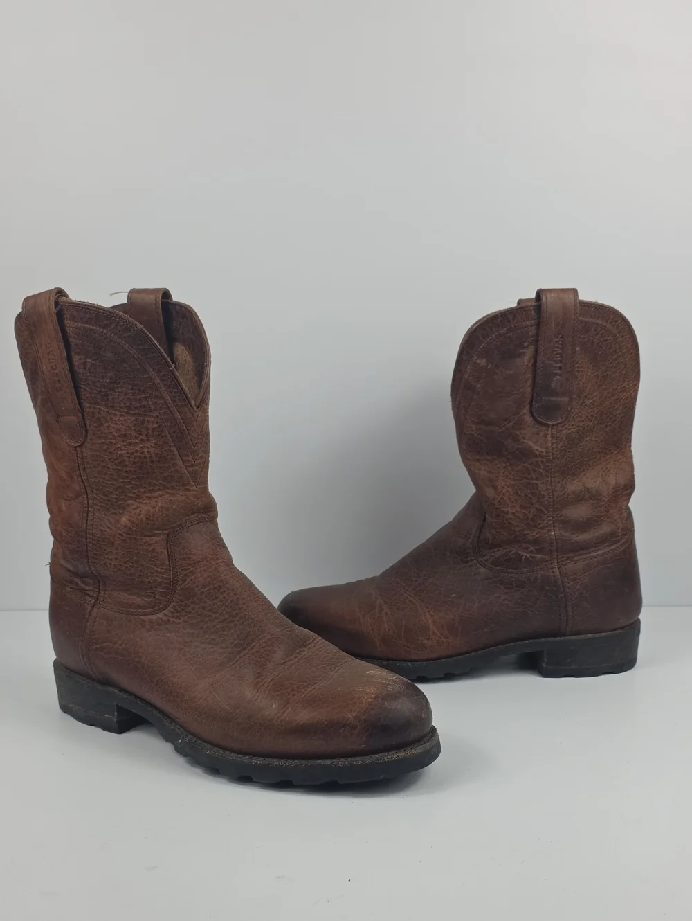 Tecovas The Stockton Ranch Roper Brown Leather Men's Boot Size 10.5